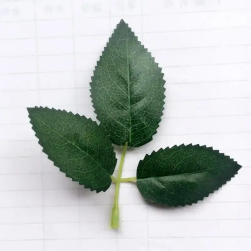 40 шт. Искусственные Шелковые Розовые листья искусственная зелень для свадебный