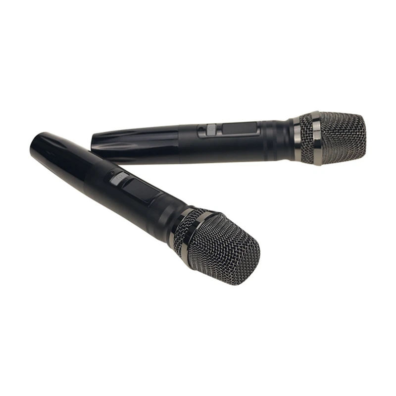 

Wireless Microphone System Professional UHF 2 Channel 2 Cordless Handheld Mic for Karaoke Speech Party