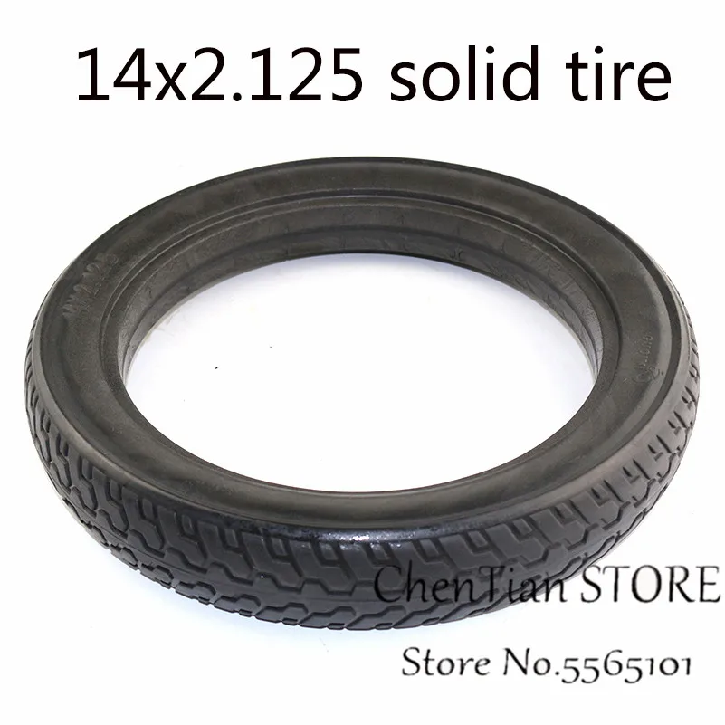 Бесплатная доставка однотонная резиновая электрическая шина 14*2 125 Электромобиль