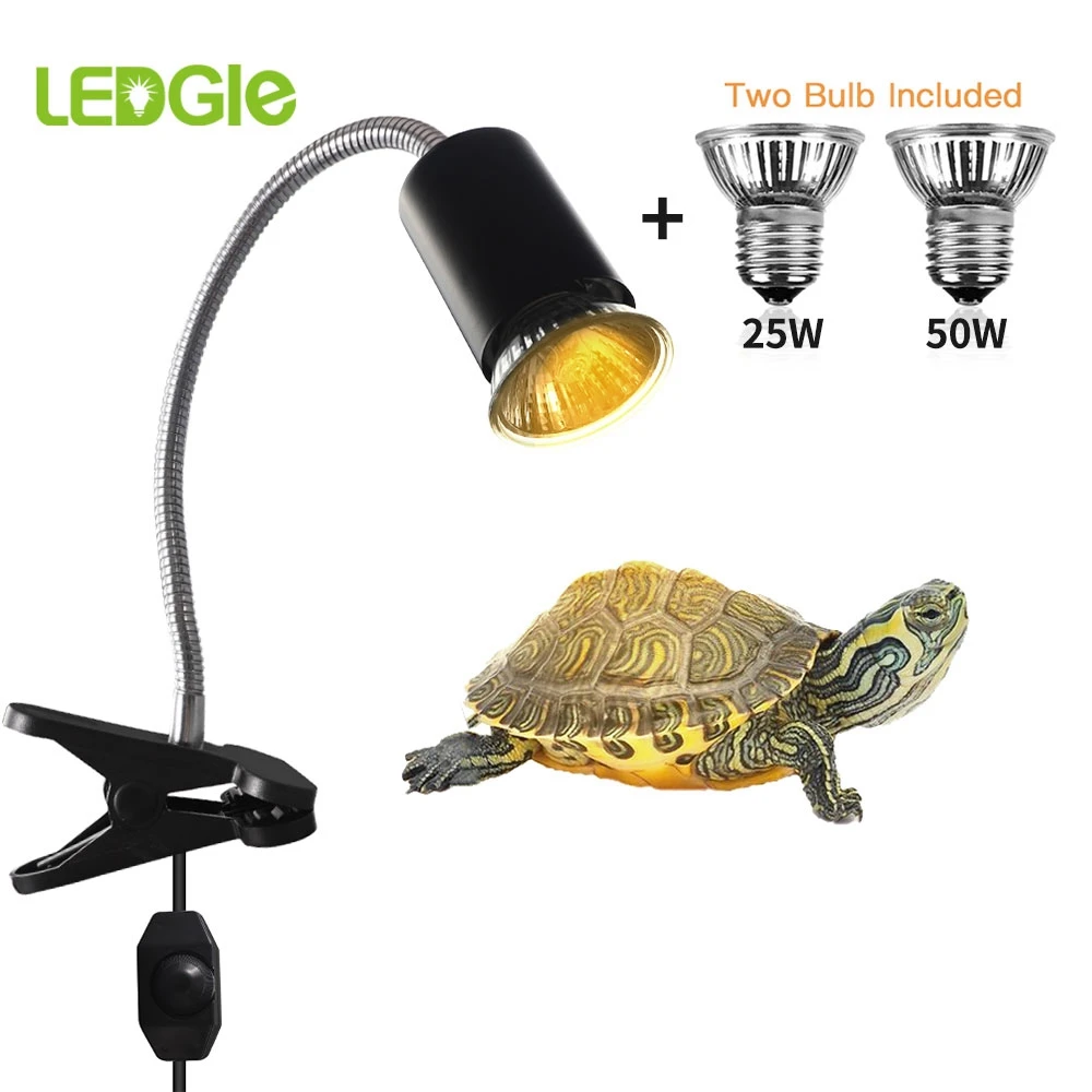 Нагревательная лампа LEDGLE E27 для рептилий с зажимом температуры нагревательная