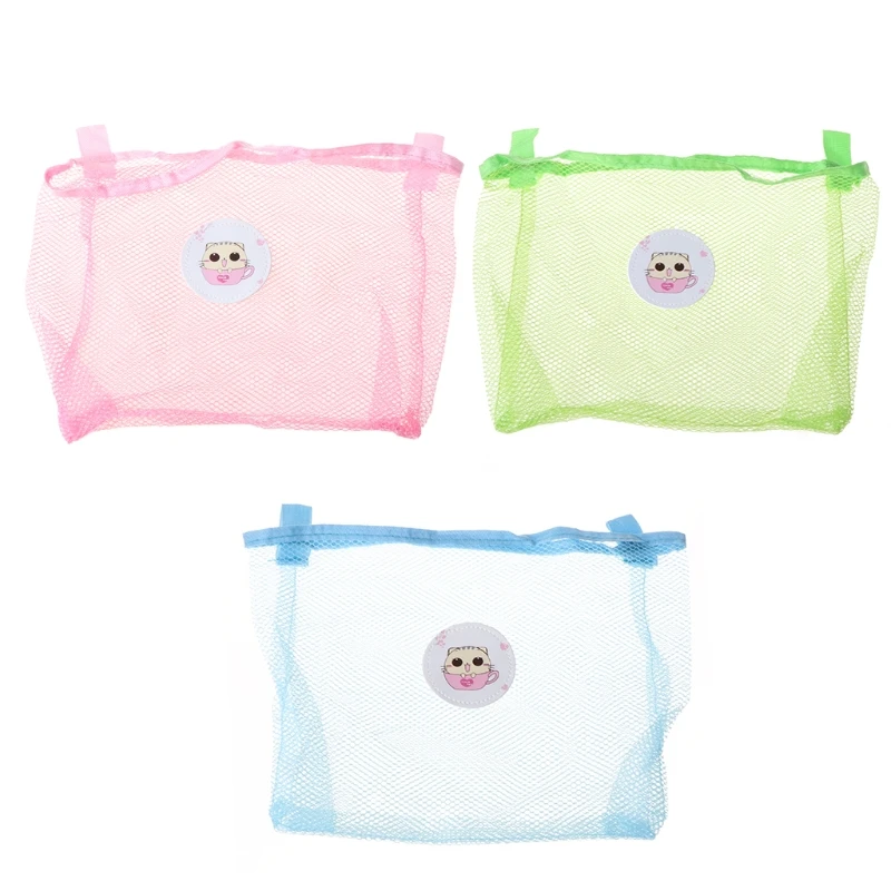 

Child Bath Toy Storage Bag Organiser Net Suction Baskets Kids Bathroom Mesh Bag