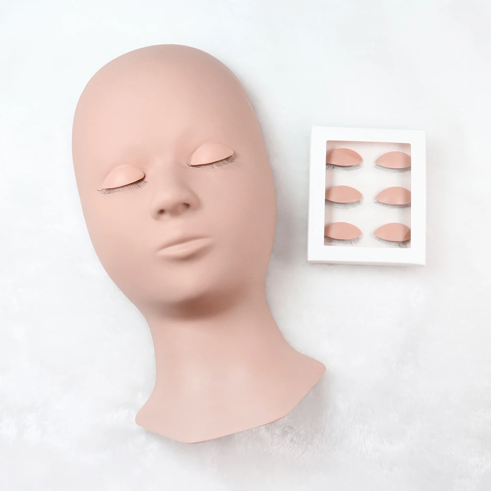 Силиконовая головка манекена для наращивания ресниц Сменный Набор обучения