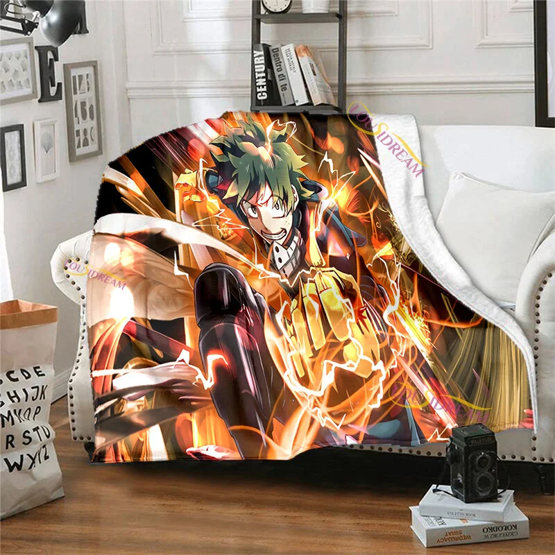 

Comic My Hero Academia Blanket Blanket Flannel Spring Autumn Anime Breathable Super Warm Throw Blankets for Bedding Travel