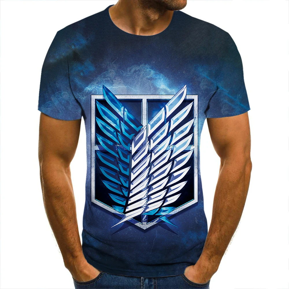 

2021 Summer Men and Women Wings 3D Printed Leisure Breathable Short Sleeve Outdoor Daily Sports T-Shirt XXS-4XL