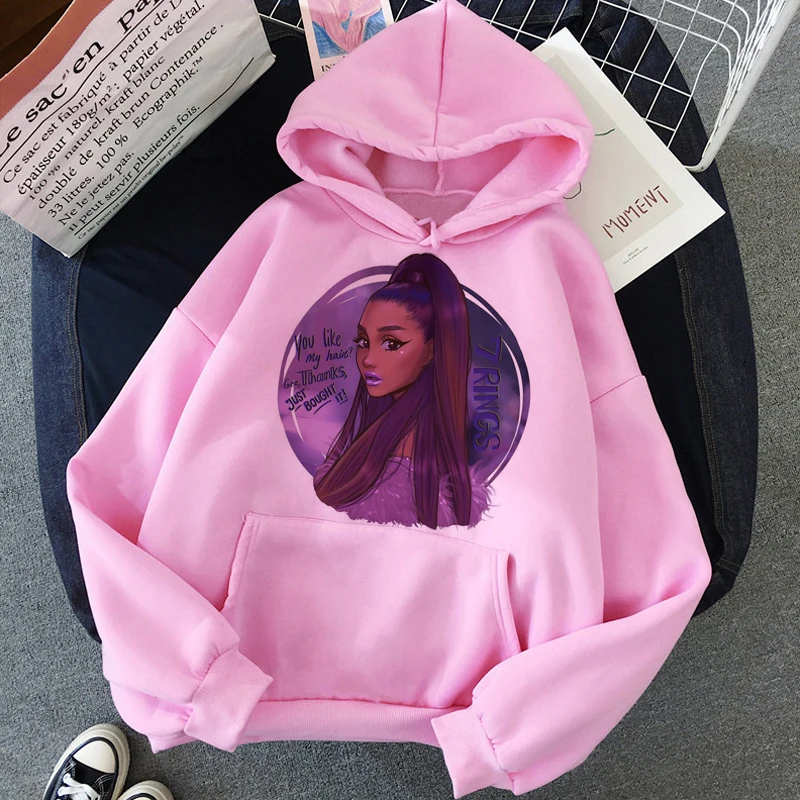 Ariana Grande Thank You Next Harajuku графическая Толстовка для женщин 90s Ullzang 7 колец забавная толстовка не звать меня Толстовка Ангел женский