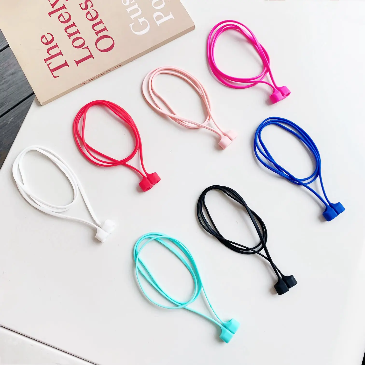Для беспроводных наушников airpods i12 силиконовый шнурок с защитой от потери для i9s tws