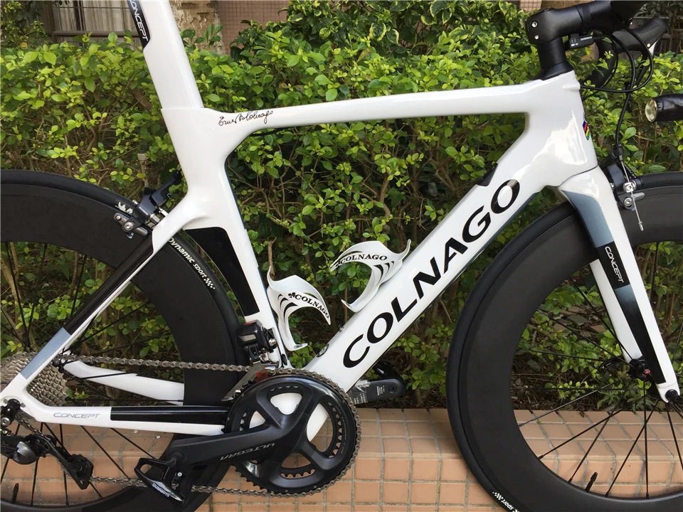 Newest NJWH Colnago CONCEPT full Bicycle Complete carbon road bike With R8010 groupset 50mm carbon wheelset A271 hubs UPS