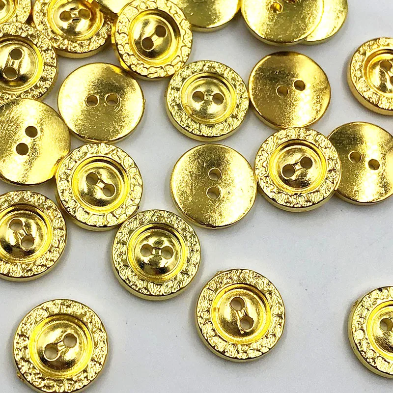 

50 шт Золотые пластиковые кнопки 12 мм шитье ремесло 4 отверстия PT331