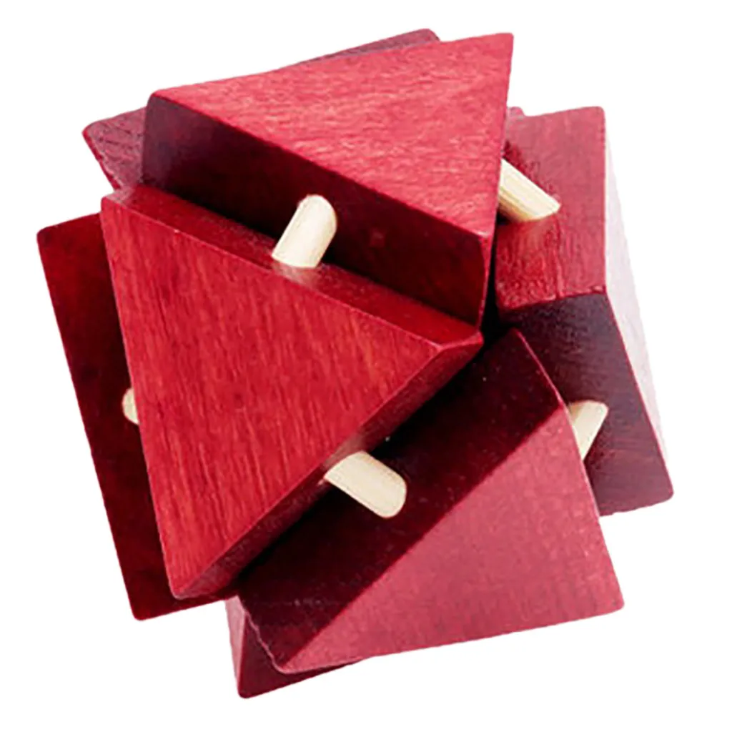 Деревянная головоломка Kongming Lock для детей и взрослых образовательная игра