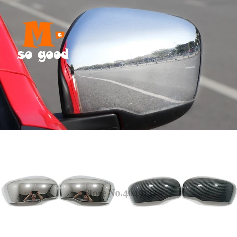 For Nissan Navara NP300 2019 2020 ABS Carbon fibre Car Side Door Rearview Turning Mirror cover Sticker Car Styling Accessories