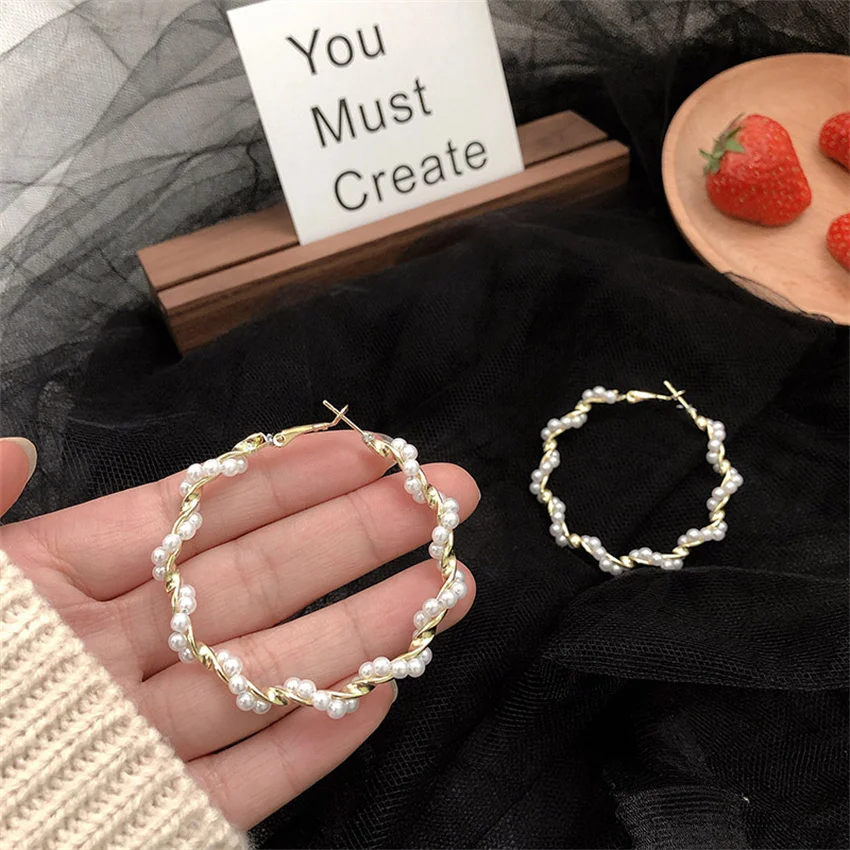 

Трендовые длинные серьги с имитацией жемчуга, женские свадебные Подвесные серьги Стразы, ранние серьги H621