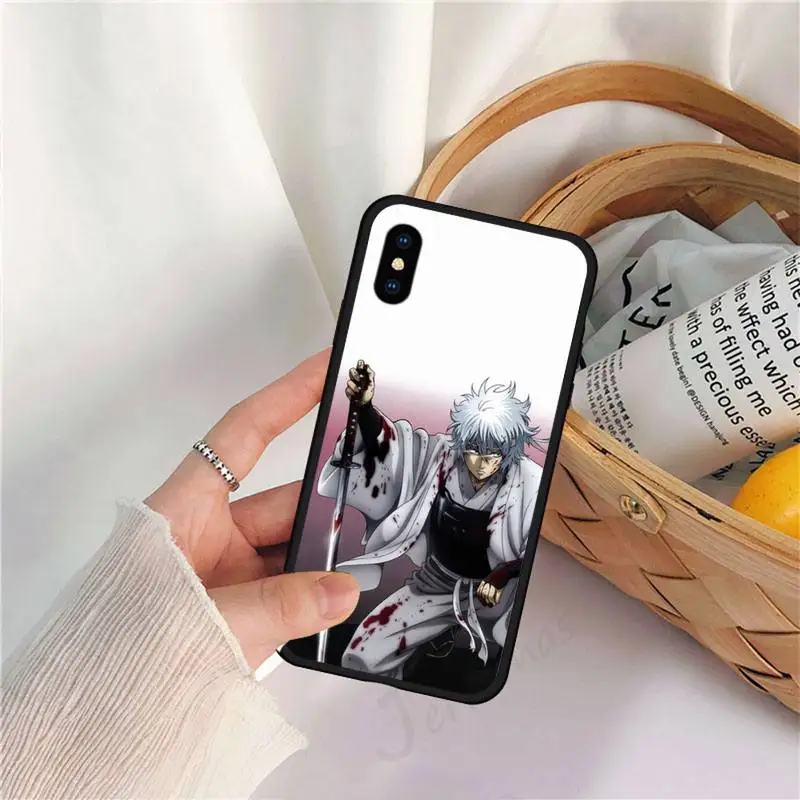 

Japan anime Gintama Gintoki Phone Case for iPhone 11 12 pro XS MAX 8 7 6 6S Plus X 5S SE 2020 XR