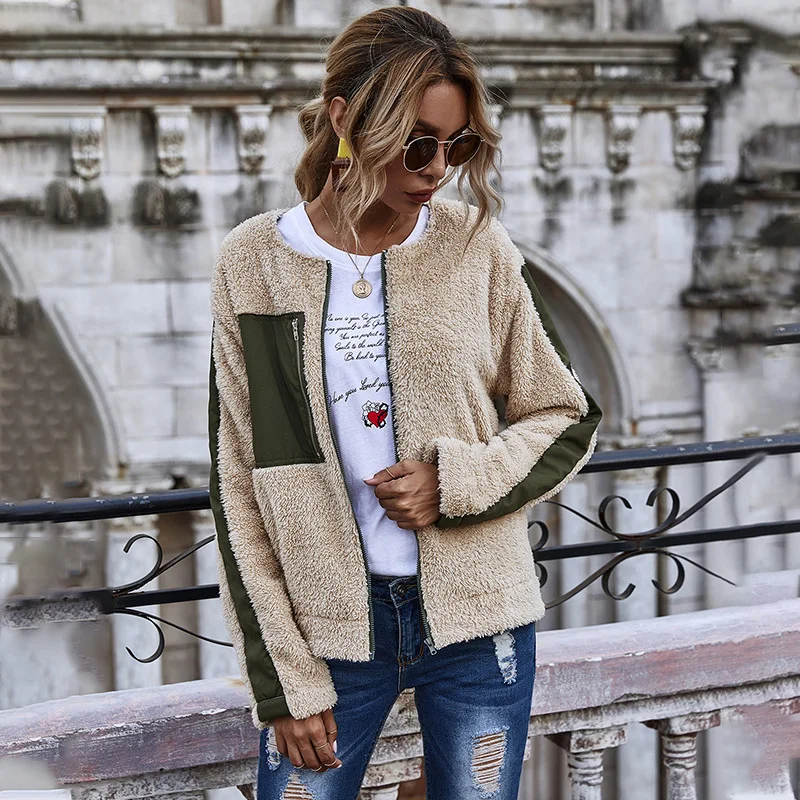 Абрикосового цвета на молнии со шнуровкой меху карман толстовка с круглым