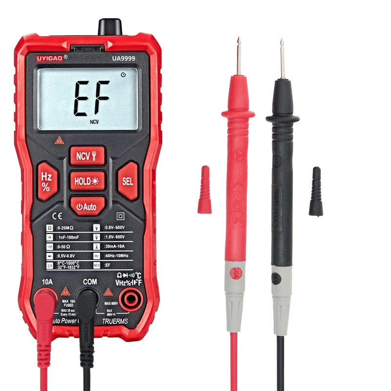

UYIGAO UA9999 Multimeter High-precision Multi-function Digital Display Electrician Current Detection Meter To Prevent Burning