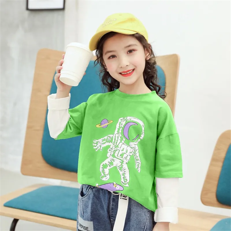 

CROAL CHERIE Spring Kids Boys T-shirts Children Long Sleeve Boys Girls Tops Children Spring Cotton Children Cool Clothing