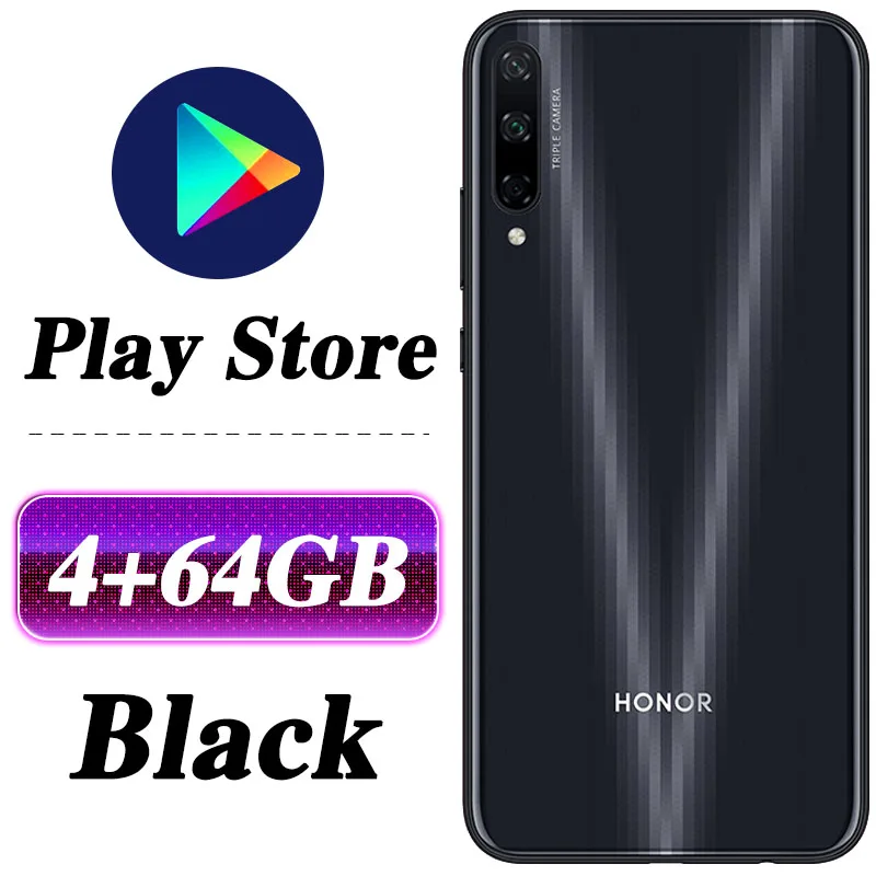 4G 64G Black honor play 3, honor play 3, смартфон, 6,39 дюймов, Kirin710F, четыре ядра, Android 9,0, разблокировка лица, GPU, Turbo3.0, Поддержка Google play - Цвет: 4G 64G Black