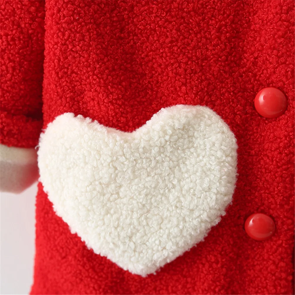 Пальто для маленьких девочек Детская верхняя одежда куртки красная толстовки