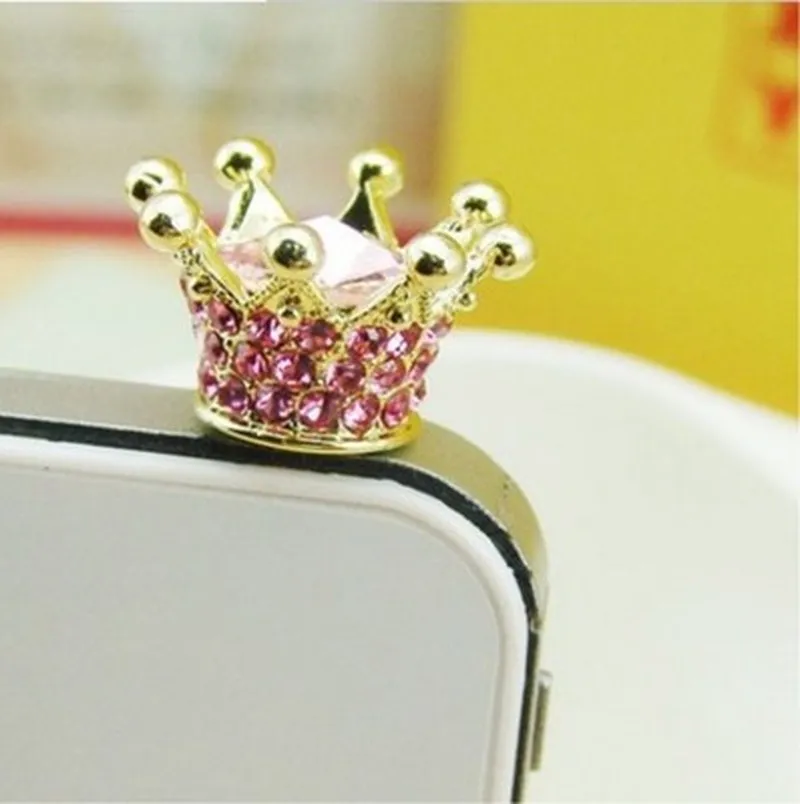 Модные Стразы Crown 3,5 мм Пылезащитная заглушка для наушников