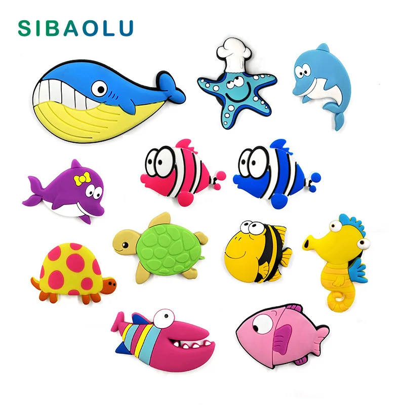 Силиконовые магниты на холодильник с изображением морской рыбы наклейка доску