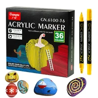 art paint pens acrylic paint markers extra fine and round tip36 colors paint markers for rockwoodmetalglasscanvasceramic