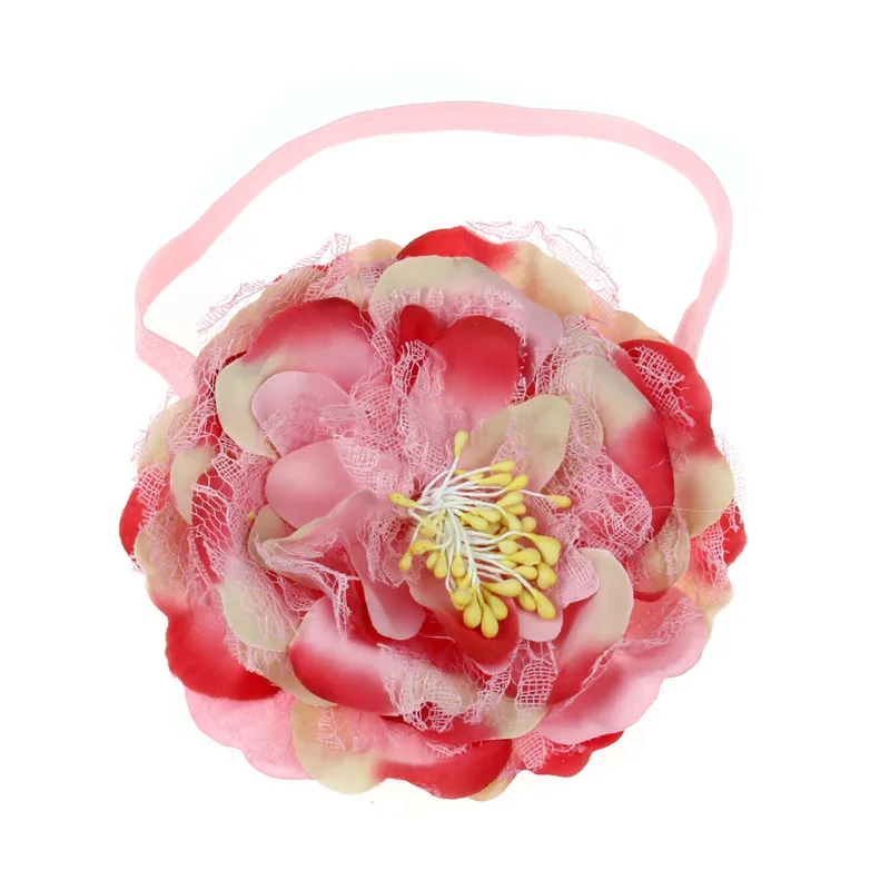 Kids Elastic flower headband Headbands Hair Girls baby Bowknot Hairband girl accessories set photography | Мать и ребенок