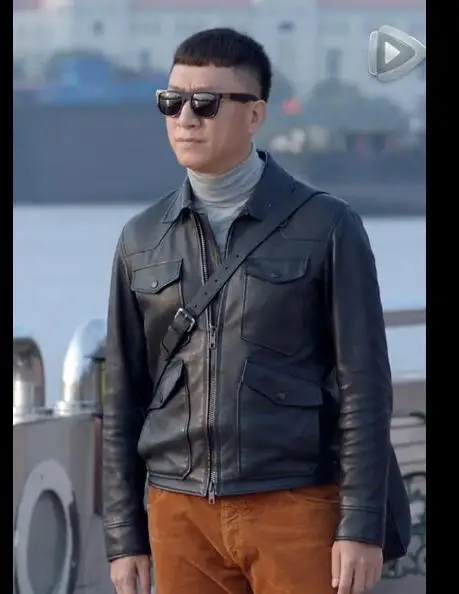 

Sales 100% Quality Sheepskin Men Casual Jackets Mens Genuine Leather Jacket Motorcycle Biker