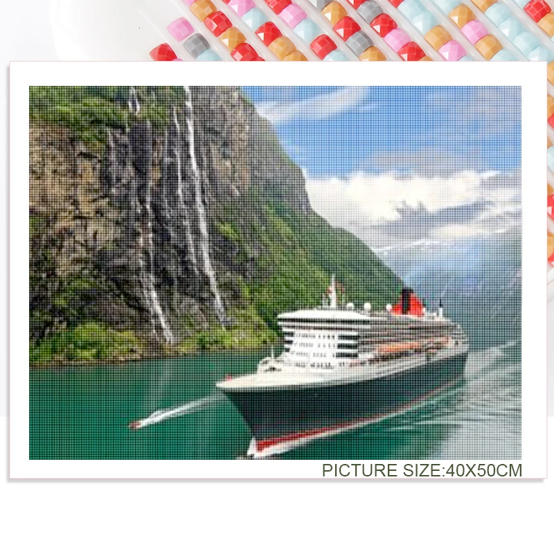 

Diy Diamond Decoration Painting Landscape Aurora Highway Mountain Square Diamond Round Diamond Customizable Wall Art Decoration