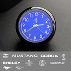 Автомобильные часы, украшения, автомобильные электронные кварцевые часы, вентиляционные отверстия, зажим для выхода Ford Mustang Shelby GT GT500 GT350, автомобильные аксессуары