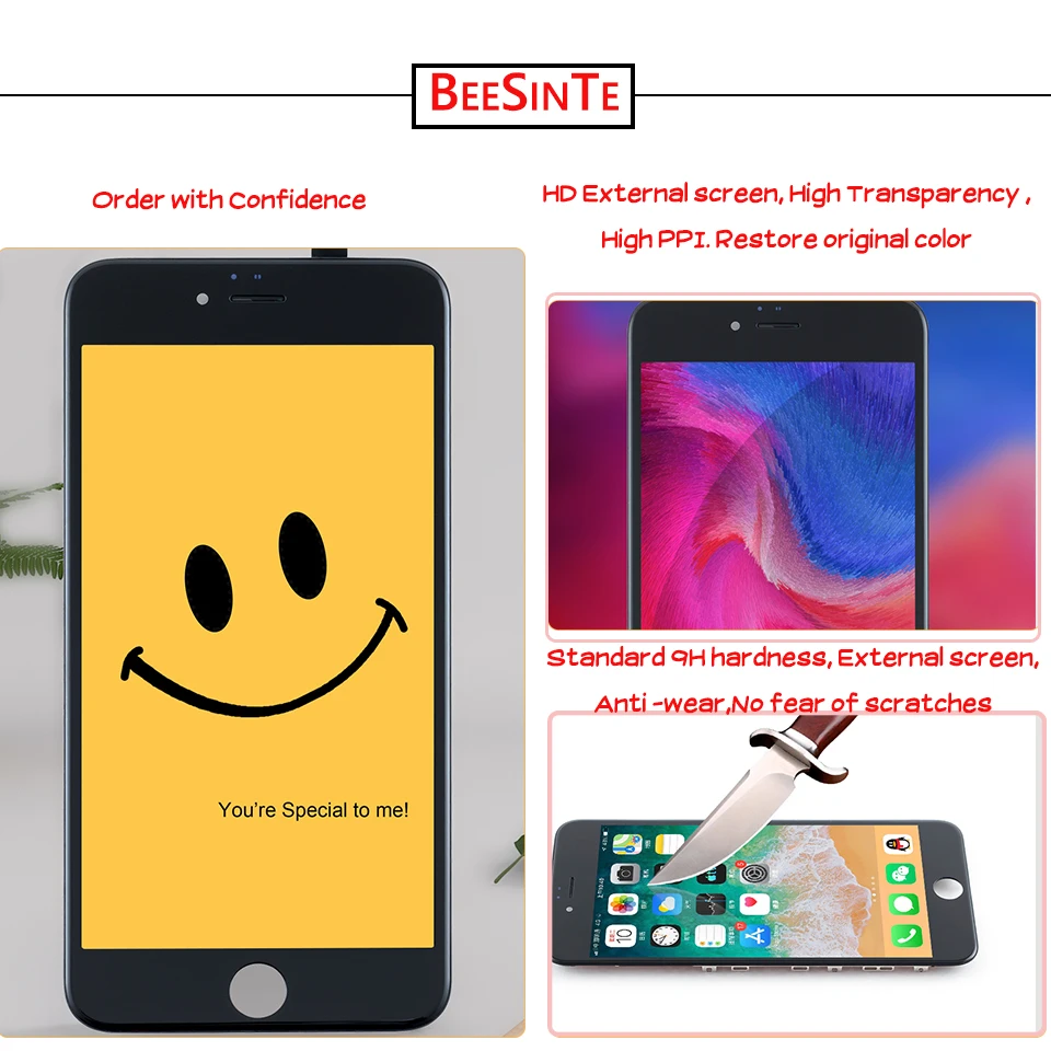 2 шт./лот ЖК-дисплей для iPhone 6 Plus дигитайзер сенсорного экрана в сборе Apple P pantalla с