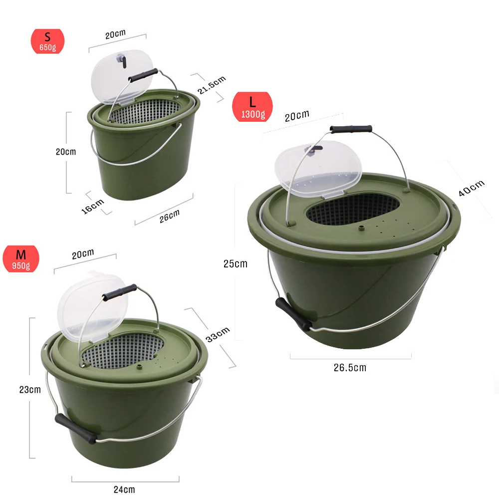 

Thicken Portable Fishing Bucket Live Bait Fish Holder Outdoor Folding Fishing Bag Bucket Camping Hiking Container S M L X411G
