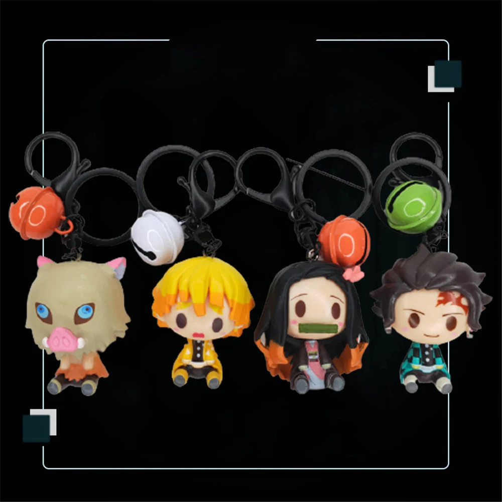 

4.5Cm Demon Slayer Anime Character Series Keychain Norouzi My Wife Zenitsu Kamen Tanjiro Toshiro Inosuke Small Pendant Cute Gift