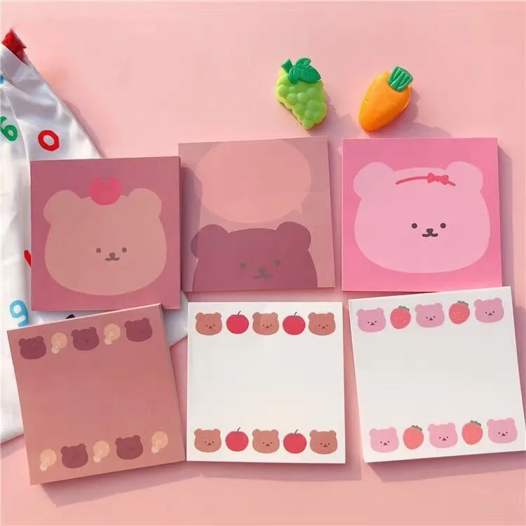 2020 Kawaii Bear 50 листов блокнот планировщик Ежедневный список сообщения бумажная