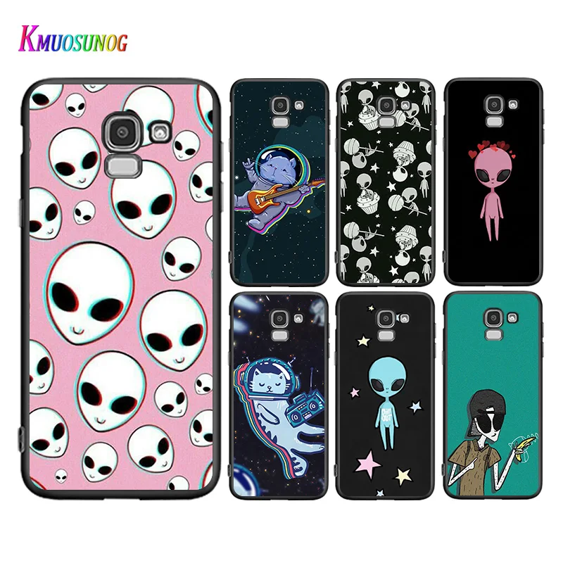 

Planet Alien Space Astronaut For Samsung Galaxy J2 J3 J4 Core J5 J6 J7 J8 Prime Duo Plus 2018 2017 2016 Black Phone Case