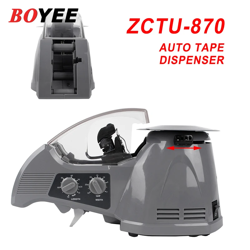 

ZCUT-870 220V Practical Packaging Machine 3 - 25 mm Width Tape Cutting Machine Desk Top Carousel Tape Dispenser
