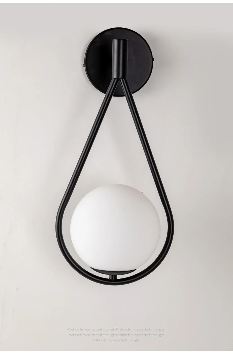 Art Deco Bedroom Bedside Wall Lamp Nordic Glass Ball Wall Lighting/Light Modern LED Wall Light