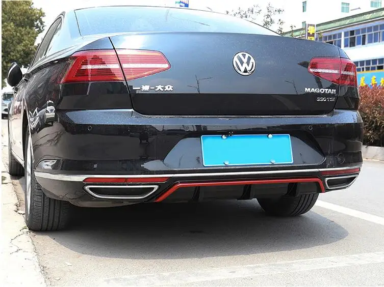 For Volkswagen Passat B8 Rear spoiler ABS Bumper Diffuser Bumpers Protector After chrome lip rear | Автомобили и мотоциклы
