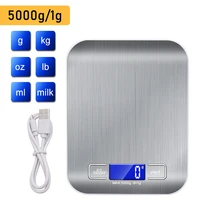 kitchen scale stainless steel weighing scale for food diet postal balance measuring lcd precision usb charging electronic scales