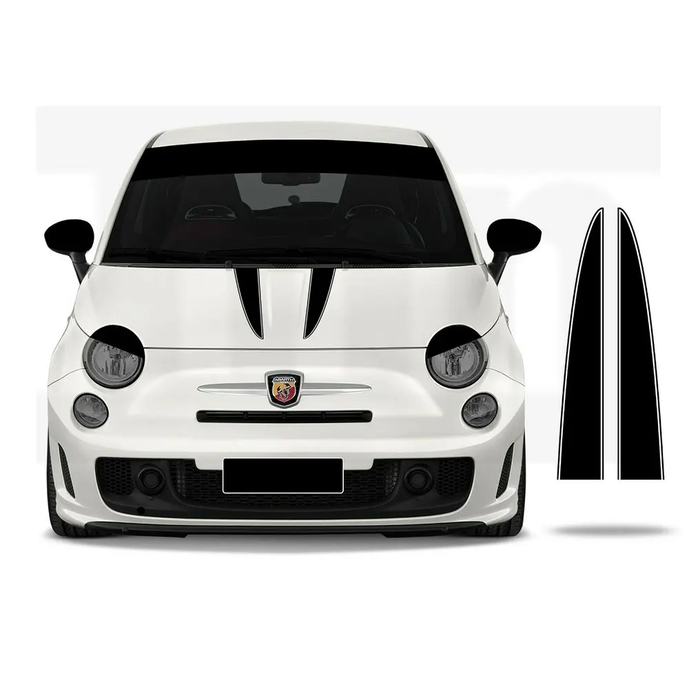 Для barth Fiat 500 Punto 595 Bonnet полосатая наклейка графическая бейдж ливери tu 766|Наклейки