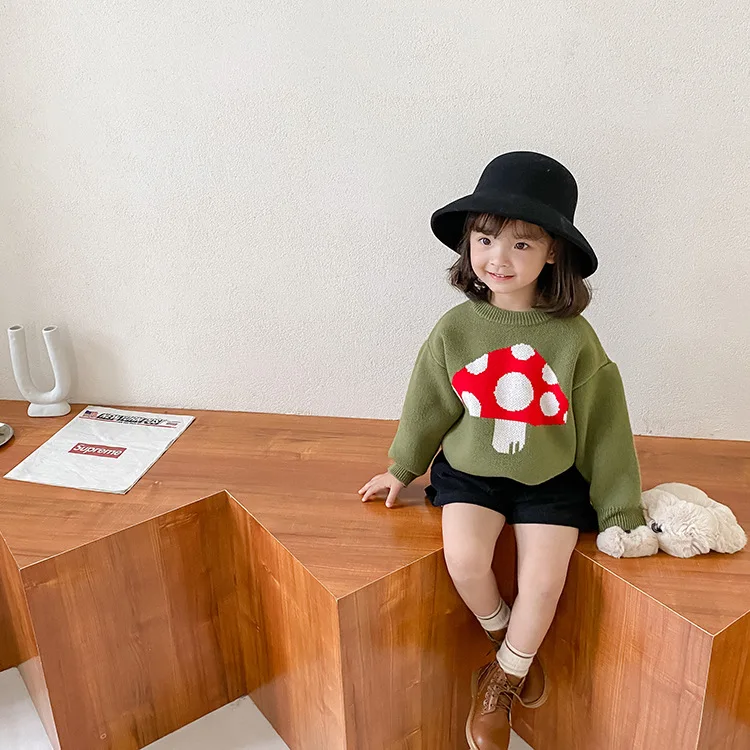 Новинка 2020 зимние свитера для маленьких девочек с мультяшным рисунком детская