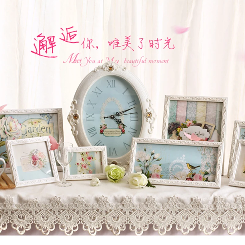 Хорошее качество Резные 10 шт./партия деревянная рамка для фотографий набор