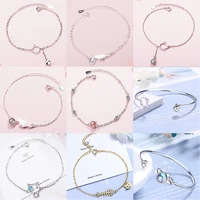 colorful moonstone kitty cat bracelets for women 2021 new fashion cute strawberry crystal bracelets female jewelry girls gifts