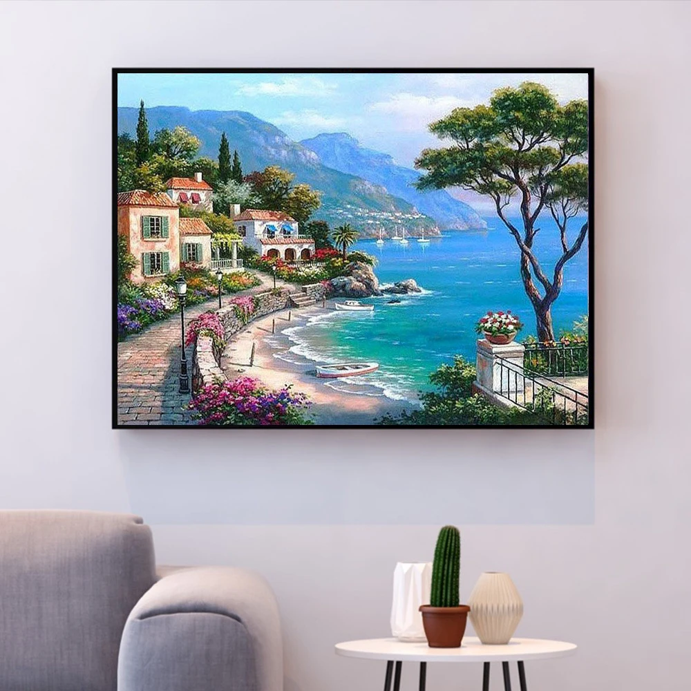 Картина в рамке каллиграфия животные пейзаж Сделай Сам картина по номерам