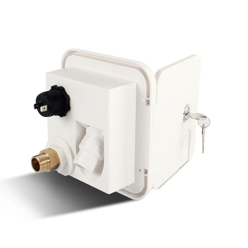 Белый Carded Gravity/пластмассовый Вход воды Люк караван аксессуары для кемпера