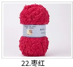 22 zao hong TPRPYN 1 шт. = 50 г шерстяная Толстая Коралловая бархатная пряжа, мягкая детская пряжа, ручная кашемировая пряжа для вязания крючком, детское одеяло, свитер - Цвет: 22 zao hong