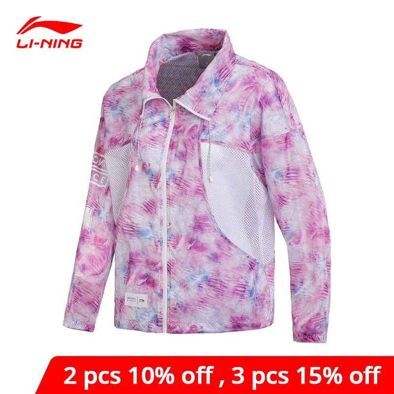 Женская спортивная куртка Li Ning свободная дышащая ветровка с водонепроницаемой