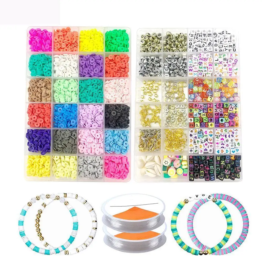 

Новый полный набор, ассортимент бусин с смешанными буквами, для рукоделия, для изготовления самодельных ювелирных изделий, серьги браслет о...