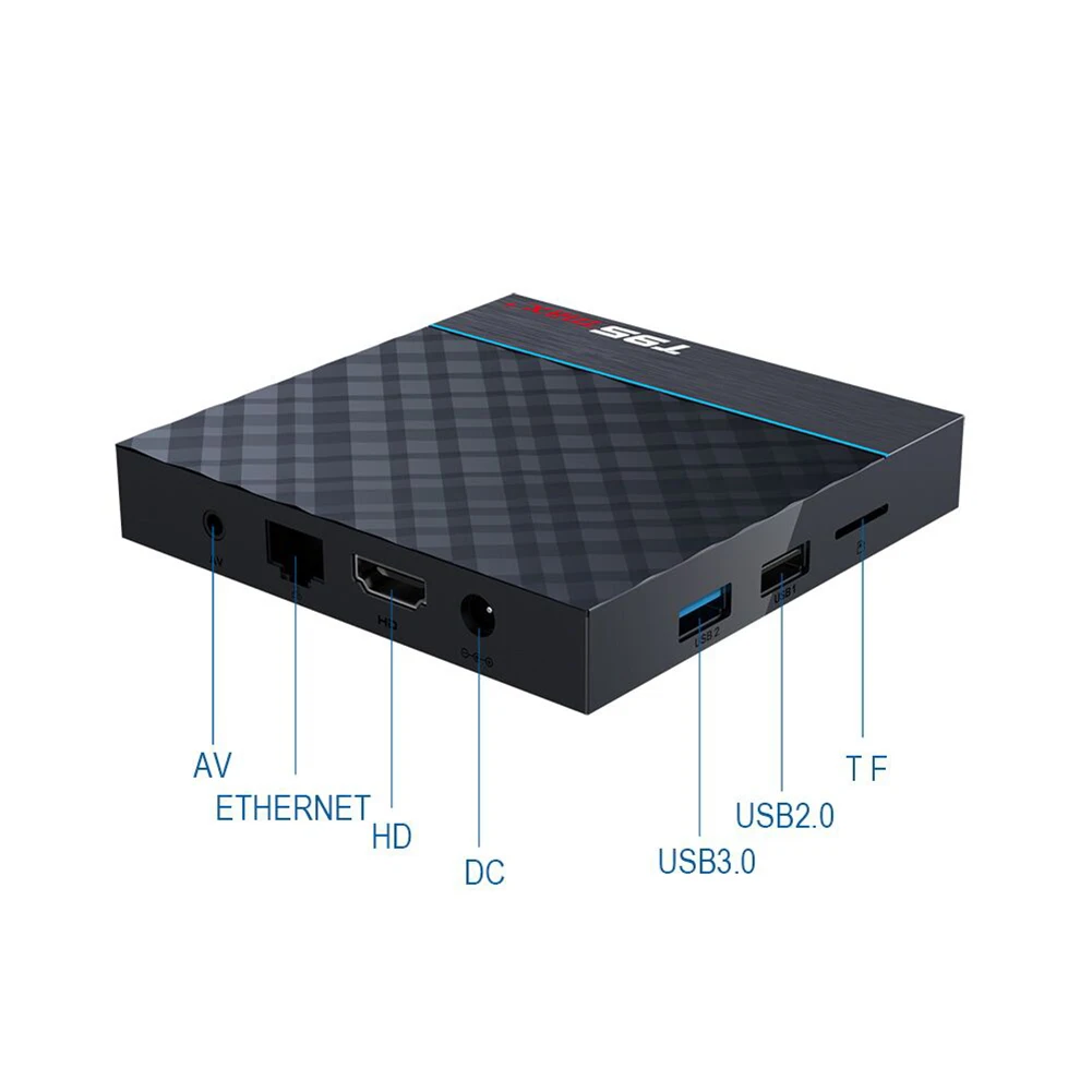 T95Z Плюс/T95 MAX Plus Смарт ТВ коробка 16/32/64GB Android 7,1/9,0 4K ТВ коробка 2,4 г/Wi-Fi 5 ГГц BT4.0 Декодер каналов кабельного телевидения T95 media player