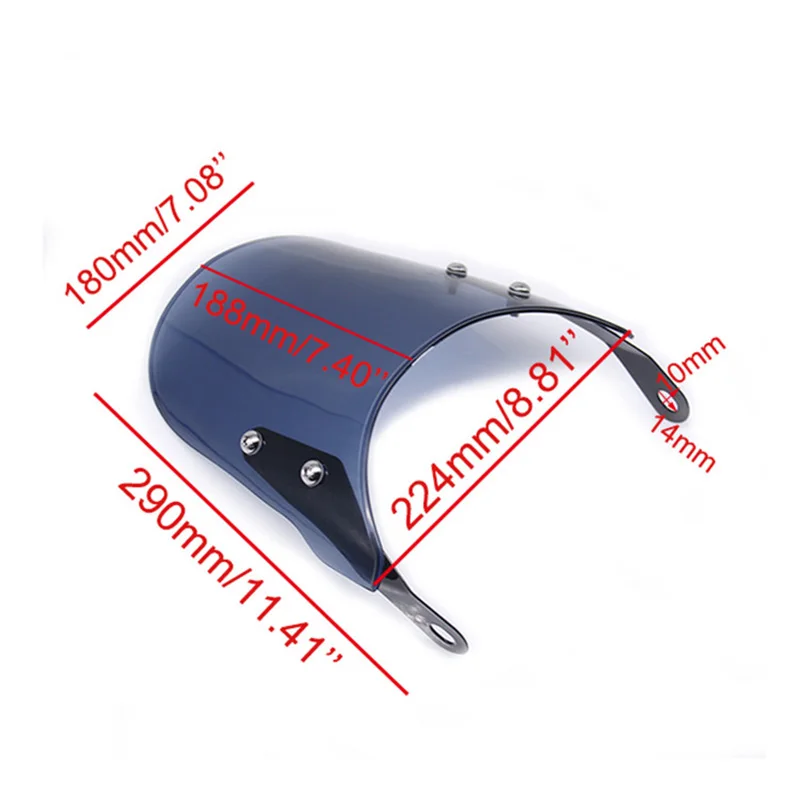 

Motorcycle Black Windshield Wind Deflectors For Triumph Bonneville/SE/T100/T120 2001-2017 Thruxton 900 03-15
