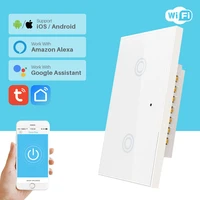 smart wifi wall light switch touch us app remote smart home automation wall touch switch works with alexa google home