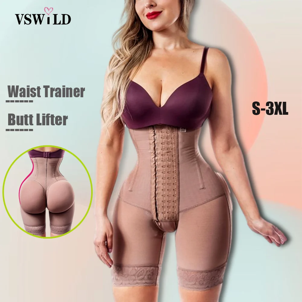 Fajas Reductoras Y Modeladoras Mujer Woman Shapewear Shorts High Waisted Waist Trainer Body Shaper Slimming Corset Tummy Skims